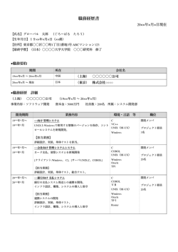 IT業界用 職務経歴書 見本