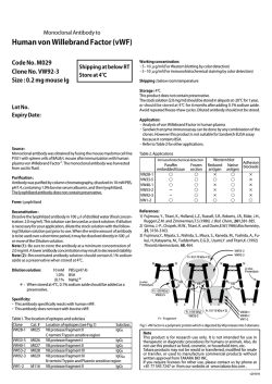 Human von Willebrand Factor (vWF)