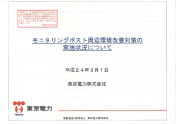 モニタリングポスト周辺環境改善対策の実施状況について]PDF形式