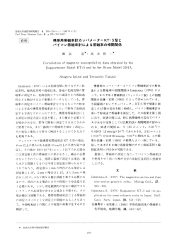 ーSHーHARA (ー977) による花崗岩類に対するチタン鉄