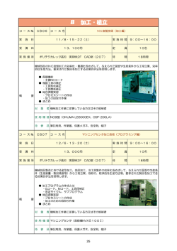 コ ー ス N。 CB。G コ ー ス 名 NC旋盤技術 (加工編) 実 施 日 ー ー/8・ ー