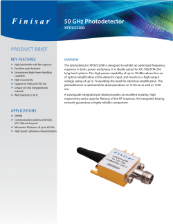 XPDV2320R 50 GHz Photodetector Product Brief