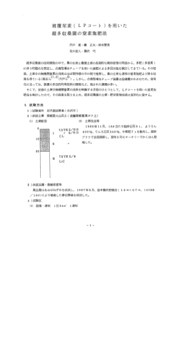 被覆尿素( L Pコー ト ) を用いた 超多収桑園の窒素施肥法