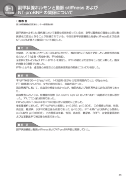副甲状腺ホルモンと動脈 stiffness および NT