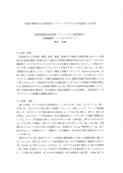 表面が制御された徐放性ナノチュ&hellip;ブカプセルの化粧品への応用