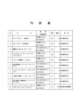 内 訳 書