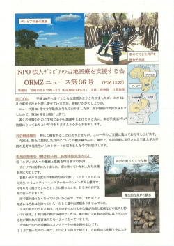 NP。 法人サ〝ンヒ〝ァの辺地医療を支援する会 -