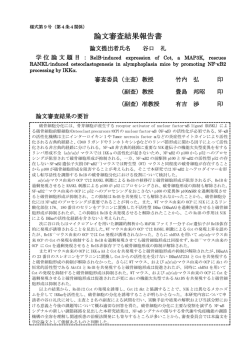 論文審査結果報告書