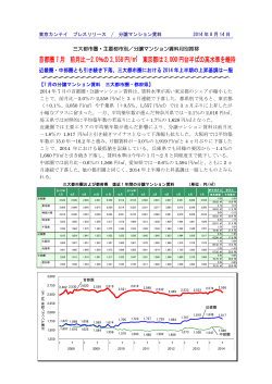 2014年7月 東京都は3000円台半ばの高水準を維持 三大
