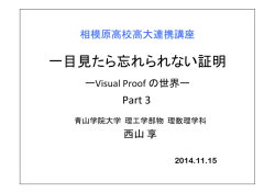 一目見たら忘れられない証明 - 青山学院大学理工学部物理・数理学科