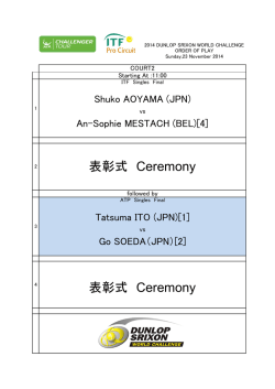 表彰式 Ceremony 表彰式 Ceremony