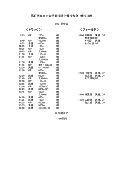 ＜トラック＞ ＜フィールド＞
