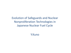 Evolution of Safeguards and Nuclear Nonproliferation Technologies