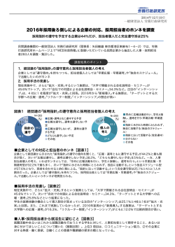 2016年採用後ろ倒しによる企業の対応、採用担当者