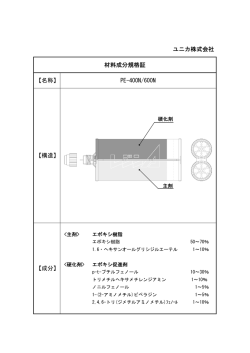 ユニカ株式会社 材料成分規格証 【名称】 PE