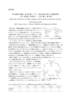 Ni(II)錯体の構造、電子状態とプロトン還元活性に関する理論的研究