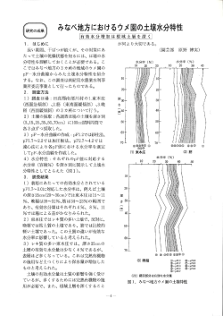 みなべ地方におけるウメ園の土壌水分特性