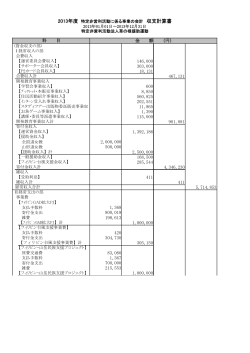 2013年度収支計算書(PDFファイル