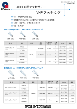 UHPLC用アクセサリー VHP フィッティング
