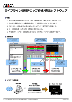 ライフライン情報テロップ作成/送出ソフトウェア