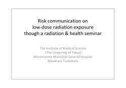 Risk communication on low-dose radiation exposure though a
