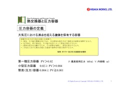 熱交換器と圧力容器 . 圧力容器の定義