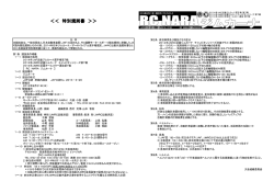 ＜＜ 特別規則書 ＞＞
