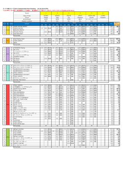スーパー耐久シリーズ2014 Championship Point Standing (10.28