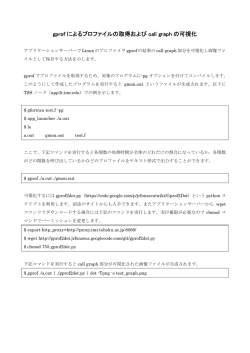 gprof によるプロファイルの取得および call graph の可視化