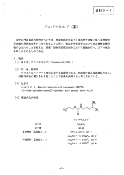 資料6-1 農薬・動物用医薬品部会報告書（案）（PDF：362KB）