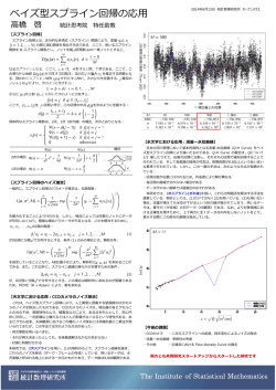 ベイズ型スプライン回帰の応 - 統計数理研究所 学術研究リポジトリ[RISM]