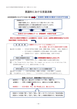 英語科における言語活動 - 富山大学人間発達科学部附属中学校