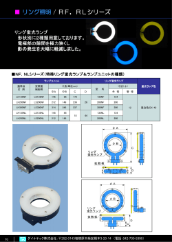 リング照明 / RF，RLシリーズ
