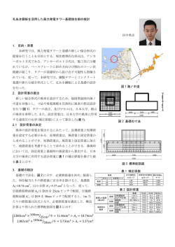 孔あき鋼板を活用した風力発電タワー基礎接合部の検討 田中勇志 1