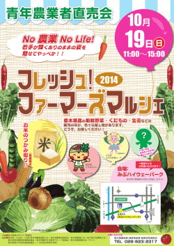フレッシュファーマーズマルシェ2014（PDF：8341KB）