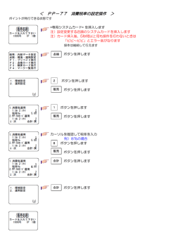 ＜ PP－77 消費税率の設定操作 ＞