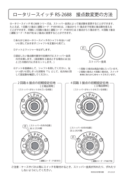 ロータリースイッチ RS-2688 接点数変更の方法
