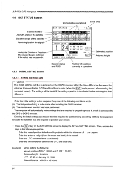 JLR-7700 Initial Setting Procedure