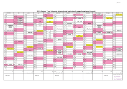 2015 School Year Schedule Intercultural Institute of Japan(Long