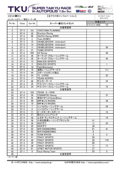 ＜ピット割り＞ 【全クラス宛インフォメーション】 TC 1 2 ST-5