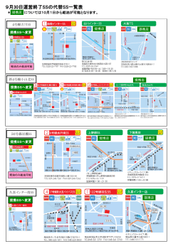 9月30日運営終了SSの代替SS一覧表