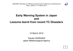 Early Warning System in Japan and Lessons learnt from recent TC