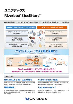 ユニアデックス Riverbed&reg;SteelStore&trade;