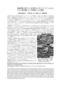 表面修飾と熱プレスを利用したポリイミドフィルムと チタン板の接着 (1