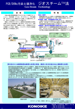 PCB/DXNs汚染土壌浄化 ジオスチームTM法