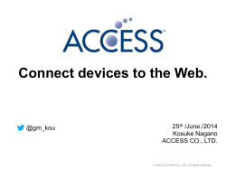 Connect devices to the Web.