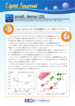 small, dense LDLの生成機序について教えて下さい。
