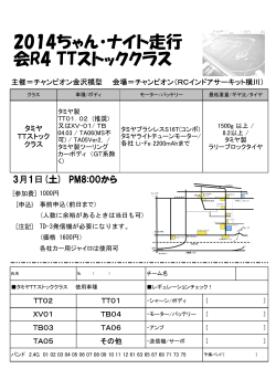2014ちゃん・ナイト走行 会R4 TTストッククラス