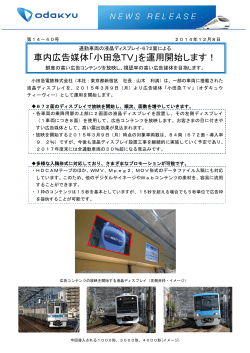 車内広告媒体「小田急TV」を運用開始します！