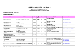 ＜福岡－台湾ビジネス交流会＞ - 福岡アジアビジネスセンター